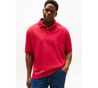Poloshirt "BT-INTERLOCK FLAGCUFF SLIM FIT-B", Herren, Gr. XXL, rot (medium rot), Jersey, Obermaterial: 100% Baumwolle, TOMMY HILFIGER BIG & TALL, unifarben, regular fit normal, Rundhals, eingesetzt an