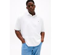 Poloshirt "BT-INTERLOCK FLAGCUFF SLIM FIT-B", Herren, Gr. XXL, weiß, Jersey, Obermaterial: 100% Baumwolle, TOMMY HILFIGER BIG & TALL, unifarben, regular fit normal, Rundhals, eingesetzt angesetztes Bü