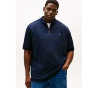 Poloshirt "BT-LIQUID COTTON RWB ZIP", Herren, Gr. 3XL, desert sky, Jersey, Obermaterial: 100% Baumwolle, TOMMY HILFIGER BIG & TALL, normal normal, Shirts Poloshirt, Große Großen, Polokragen mit Reißve