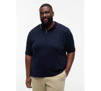 Poloshirt "BT-LIQUID COTTON TIPPED SLIM-B", Herren, Gr. 3XL, blau (desert sky), Jersey, Obermaterial: 100% Baumwolle, TOMMY HILFIGER BIG & TALL, kontrastfarbene Details, unifarben, slim fit hüftbedeck