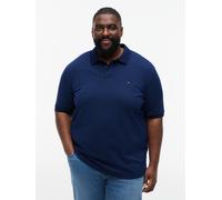 Poloshirt "BT-MICROPRINT PIQUE REGULAR", Herren, Gr. 4XL, blau (carbon navy), Piqué, Obermaterial: 100% Baumwolle, TOMMY HILFIGER BIG & TALL, regular fit normal, Bündchen, Shirts, mit geometrischem Mu