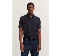 Poloshirt BUGATTI "Basic Essential", Herren, Gr. L, blau (marine), 100% Baumwolle, normal, ohne Ausschnitt, Rippbündchen, Shirts, Modern Fit Piqué (48335730-L) marine
