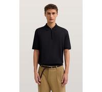 Poloshirt BUGATTI, Damen, Gr. M, 290, schwarz, 50% Baumwolle, 50% Polyester, unifarben, normal, ohne Ausschnitt, Shirts, mit kurzem Reißverschluss (40635065-M) 290, schwarz