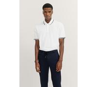 bugatti Regular Fit Poloshirt mit Label-Detail in Weiss, Größe XXXL