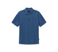 Poloshirt BUGATTI, Herren, Gr. L, 370, blau, 50% Baumwolle, 50% Polyester, unifarben, normal, ohne Ausschnitt, Shirts, mit kurzem Reißverschluss (21032426-L) 370, blau