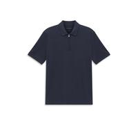 Poloshirt BUGATTI, Herren, Gr. L, 390, marine, 50% Baumwolle, 50% Polyester, unifarben, normal, ohne Ausschnitt, Shirts, mit kurzem Reißverschluss (32823631-L) 390, marine