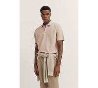 Poloshirt BUGATTI, Herren, Gr. L, 60, taupe, 85% Baumwolle, 15% Leinen, unifarben, casual, normal, ohne Ausschnitt, Kurzarm Rippbündchen, Shirts, aus Baumwoll-Leinen-Mischung (70611302-L) 60, taupe