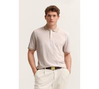 Poloshirt BUGATTI, Herren, Gr. M, 40, beige, 60% Baumwolle, 40% Polyester, unifarben, normal, ohne Ausschnitt, Shirts, Modern Fit aus einem Baumwoll-Mix (52846547-M) 40, beige