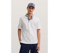 bugatti Poloshirt Regular Fit mit Stehkragen und Logo-Stitching Weiss Größe XL