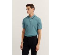 Poloshirt BUGATTI, Herren, Gr. XL, 550, flaschengrün, 100% Baumwolle, unifarben, casual, normal, ohne Ausschnitt, Kurzarm Rippbündchen, Shirts, mit Kontraststreifen und Bruststickerei (48811236-XL) 55