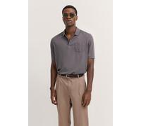 Poloshirt BUGATTI, Herren, Gr. XXL, 240, grau, 50% Baumwolle, 50% Polyester, unifarben, regular fit, ohne Ausschnitt, Bündchen, Shirts, mit Brusttasche (75241049-XXL) 240, grau