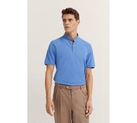 Poloshirt BUGATTI, Herren, Gr. XXL, 340, blaugrau, 100% Baumwolle, unifarben, normal, ohne Ausschnitt, Rippbündchen, Shirts Poloshirt, mit Stehkragen (96158311-XXL)