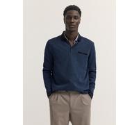 Poloshirt BUGATTI "Modern Fit", Herren, Gr. 3XL, blau (380, marine), 70% Polyester, 30% Baumwolle, unifarben, normal, ohne Ausschnitt, Shirts, Modern Fit Brusttasche Kontraststreifen (83086608-XXXL) 3