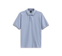 Poloshirt BUGATTI "Modern Fit", Herren, Gr. XL, blau (330, blaugrau), 100% Baumwolle, unifarben, normal, ohne Ausschnitt, Rippbündchen, Shirts, Basic Essential aus Baumwolle (74178025-XL) 330, blaugra