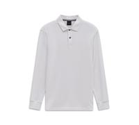 Poloshirt BUGATTI "Modern Fit", Herren, Gr. XL, weiß (10, weiß), 100% Baumwolle, unifarben, normal, ohne Ausschnitt, Shirts, Modern Fit Baumwolle Langarm (15149624-XL) 10, weiß