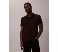 Poloshirt CALVIN KLEIN JEANS "CLASSIC MONOGRAM", Herren, Gr. M, schwarz, Jersey, Obermaterial: 100% Baumwolle, unifarben, normal normal, Shirts, normale Passform, basic, Logostickerei (53124506-M) sch