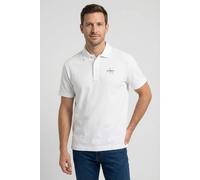Poloshirt CALVIN KLEIN JEANS "EASY MONOLOGO CASUAL PIQUE", Herren, Gr. M, hellweiß, Web, Obermaterial: 100% Baumwolle, unifarben, lässig geschnitten normal, Rundhals, eingesetzt gerader Abschluss, Shi