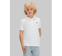 Poloshirt CALVIN KLEIN JEANS "SOLID POLO", Mädchen, Gr. 10 (140), weiß, Single Jersey, Obermaterial: 100% Baumwolle, unifarben, regular fit normal, Rundhals, eingesetzt abgesteppte Kante, Shirts, Regu