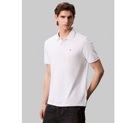 Poloshirt CALVIN KLEIN JEANS "SS CASUAL PIQUE CLASSIC POLO", Herren, Gr. XL, weiß (blanc de blanc), Jersey, Obermaterial: 100% Baumwolle, unifarben, klassisch normal, Rundhals, eingesetzt angesetztes