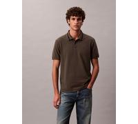 Poloshirt CALVIN KLEIN "SS CSL PQ CLSSC TPPD", Herren, Gr. S, grau, Jersey, Obermaterial: 100% Baumwolle, klassisch normal, Rundhals, eingesetzt angesetztes Bündchen, Shirts, Mit Rundhalsausschnitt (5