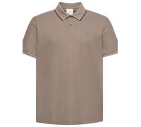 Poloshirt CALVIN KLEIN "SS RFND PQ TPPD CLSS", Herren, Gr. M, taupe tone, Piqué, Obermaterial: 100% Baumwolle, regular fit normal, Rundhals, eingesetzt angesetztes Bündchen, Shirts, Mit Rundhalsaussch