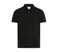 Poloshirt CALVIN KLEIN "SS SLIM REFINED PIQUE POLO", Herren, Gr. S, schwarz, Jersey, Obermaterial: 95% Baumwolle, 5% Elasthan, unifarben, slim fit normal, Rundhals, Bündchen, Shirts, slim fit (6656722