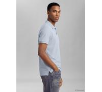 Poloshirt CALVIN KLEIN "SS SLIM REFINED PIQUE POLO", Herren, Gr. XXL, blau (plein air), Jersey, Obermaterial: 95% Baumwolle, 5% Elasthan, slim fit normal, Rundhals, Bündchen, Shirts, slim fit (6834000