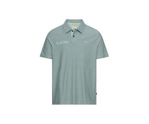 Poloshirt CAMEL ACTIVE, Damen, Gr. L, aqua grün, Jersey, Obermaterial: 100% Baumwolle, bestickt, gestreift, normal hüftbedeckend, Rundhals, Shirts, in Streifen-Optik (44764160-L) aqua grün