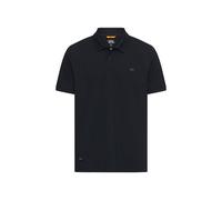 Poloshirt CAMEL ACTIVE, Herren, Gr. L, schwarz navy, Jersey, Obermaterial: 95% Baumwolle, 5% Elasthan, unifarben, normal hüftbedeckend, Rundhals, Bündchen, Shirts, kurzarm, mit Logo-Stickerei (7567636