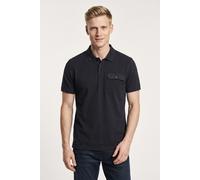 Poloshirt CAMEL ACTIVE, Herren, Gr. XL, schwarz (schwarz navy), Piqué, Obermaterial: 100% Baumwolle, unifarben, normal hüftbedeckend, Rundhals, Bündchen, Shirts, mit Brusttasche (32706751-XL) schwarz
