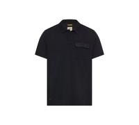 Poloshirt CAMEL ACTIVE, Herren, Gr. XXL, schwarz navy, Piqué, Obermaterial: 100% Baumwolle, unifarben, normal hüftbedeckend, Rundhals, Bündchen, Shirts, mit Brusttasche (32706751-XXL) schwarz navy