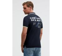 Camp David Herren Kurzarmpolo mit Rücken-Print Blue Navy, XXXL