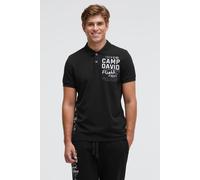 Poloshirt CAMP DAVID, Herren, Gr. 3XL, schwarz, Piqué, Material: 100% Baumwolle, bedruckt, regular fit normal, hoch geschlossener Ausschnitt, eingesetzt Rippbündchen, Shirts, aus Baumwolle (71619250-X