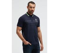 Poloshirt CAMP DAVID, Herren, Gr. 4XL, blau, Material: 100% Baumwolle, bedruckt, bestickt, regular fit normal, eingesetzt Rippbündchen, Shirts, mit Seitenschlitze (24247428-4XL) blau