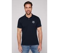 Poloshirt CAMP DAVID, Herren, Gr. L, blau, Material: 95% Baumwolle, 5% Elasthan, bedruckt, bestickt, regular fit normal, eingesetzt Rippbündchen, Shirts, mit Elasthan-Anteil (98217367-L) blau