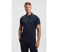 Poloshirt CAMP DAVID, Damen, Gr. L, blau, Single Jersey, Material: 95% Baumwolle, 5% Elasthan, bedruckt, regular fit normal, hoch geschlossener Ausschnitt, eingesetzt Bündchen, Shirts, mit reflektiere