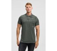 Camp David Herren Poloshirt mit Vintage Prints Dusty Green, L