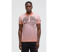 Poloshirt CAMP DAVID, Herren, Gr. L, old peach, Piqué, Material: 100% Baumwolle, bedruckt, regular fit normal, V-Ausschnitt, eingesetzt Rippbündchen, Shirts, mit Vintage-Waschung (76562017-L) old peac