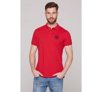 Poloshirt CAMP DAVID, Herren, Gr. L, rot, Material: 95% Baumwolle, 5% Elasthan, bedruckt, bestickt, regular fit normal, eingesetzt Rippbündchen, Shirts, mit Elasthan-Anteil (31615302-L) rot