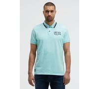 Poloshirt CAMP DAVID, Herren, Gr. M, blau, Piqué, Material: 100% Baumwolle, bedruckt, bestickt, regular fit normal, hoch geschlossener Ausschnitt, eingesetzt Rippbündchen, Shirts, aus Baumwolle (55074