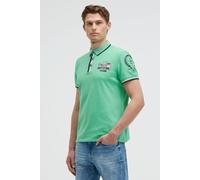 Poloshirt CAMP DAVID, Herren, Gr. M, flight grün, Piqué, Material: 95% Baumwolle, 5% Elasthan, bedruckt, bestickt, regular fit normal, hoch geschlossener Ausschnitt, eingesetzt Bündchen, Shirts, mit K