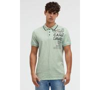 Camp David Herren Poloshirt mit Vintage Prints Faded Mint, M