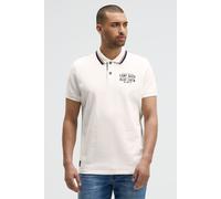 Poloshirt CAMP DAVID, Herren, Gr. M, weiß, Piqué, Material: 100% Baumwolle, bedruckt, bestickt, regular fit normal, hoch geschlossener Ausschnitt, eingesetzt Rippbündchen, Shirts, aus Baumwolle (12861