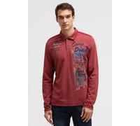 Poloshirt CAMP DAVID, Herren, Gr. S, brick rot, Piqué, Material: 100% Baumwolle, bedruckt, regular fit normal, hoch geschlossener Ausschnitt, eingesetzt gerader Abschluss, Shirts, mit Seitenschlitze (