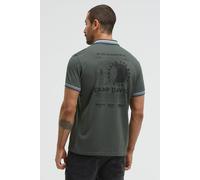 Poloshirt CAMP DAVID, Herren, Gr. S, schwarz forest, Piqué, Material: 100% Baumwolle, bedruckt, regular fit normal, hoch geschlossener Ausschnitt, eingesetzt Bündchen, Shirts, aus Baumwolle (17529610-