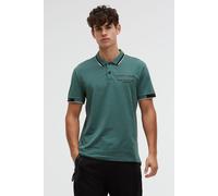 Poloshirt CAMP DAVID, Damen, Gr. XXL, petrol grün, Piqué, Material: 95% Baumwolle, 5% Elasthan, bedruckt, figurbetont normal, hoch geschlossener Ausschnitt, eingesetzt Rippbündchen, Shirts, mit Baumwo