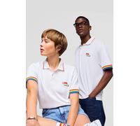 Poloshirt CAPELLI NEW YORK "Otto-Diversity Shirt", Herren, Gr. XXL, bunt (weiß, multi), Web, Obermaterial: 100% Baumwolle, unifarben mit Farbeinsatz, normal hüftbedeckend, ohne Ausschnitt, abgesteppte