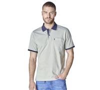 Poloshirt CASAMODA "CASAMODA Polo-Shirt gestreift", Herren, Gr. 5XL, hellgrün, 100% Baumwolle, Shirts (48562569-5XL) hellgrün