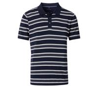 Poloshirt CASAMODA "CASAMODA Polo-Shirt gestreift", Herren, Gr. L, blau (dunkelblau), 100% Baumwolle, Shirts (42571451-L) dunkelblau