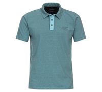 Poloshirt CASAMODA "CASAMODA Polo-Shirt gestreift", Herren, Gr. L, blau (türkis), 100% Baumwolle, Shirts (55306316-L) türkis